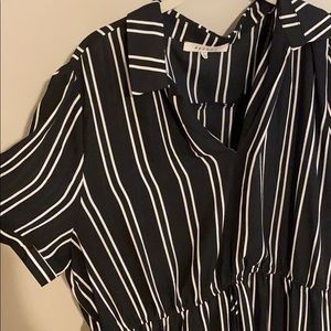 Black and white striped dress!